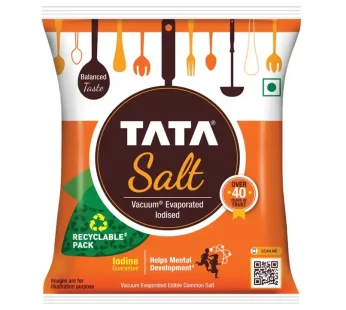 Tata Salt | Free Flowing and Iodized Namak | Vacuum Evaporated | Salt in Fresh